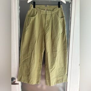 NWOT Free People  Sweet Talk Cotton Wide Leg Chino Pants